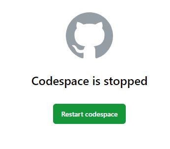 Python en Github Codespaces - Rearrancar codespace